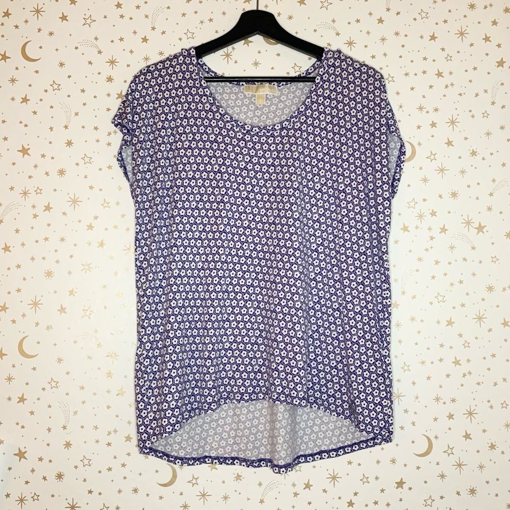 Michael Kors Floral Geometric Short Sleeve Shirt